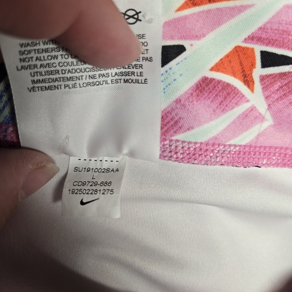 Nike One Vibrant Tropical Print Leggings High Rise Large - Picture 5 of 5